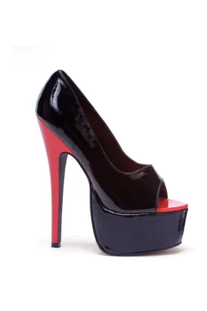 652-BONNIE Stripper Pump | Black Patent