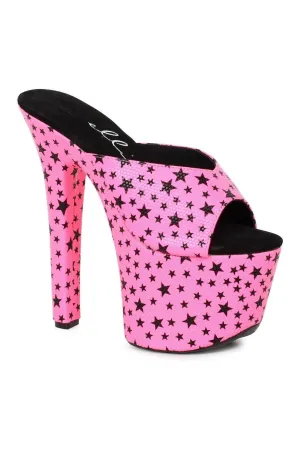 711-GAZE Platform Sandal | Fuchsia Patent