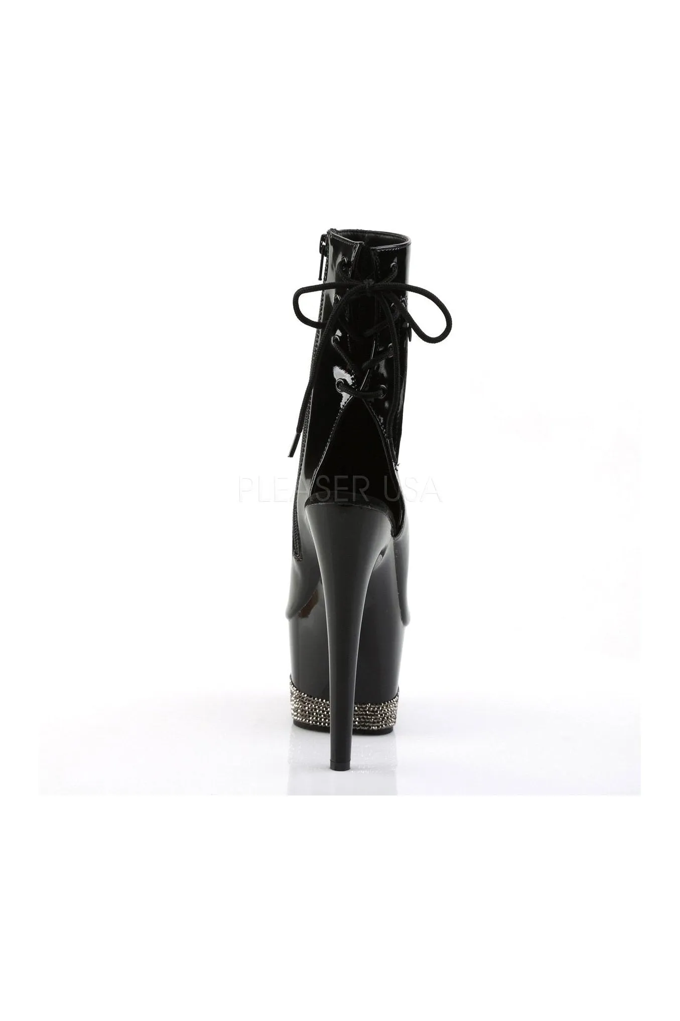 ADORE-1018-3 Platform Boot  | Black Patent