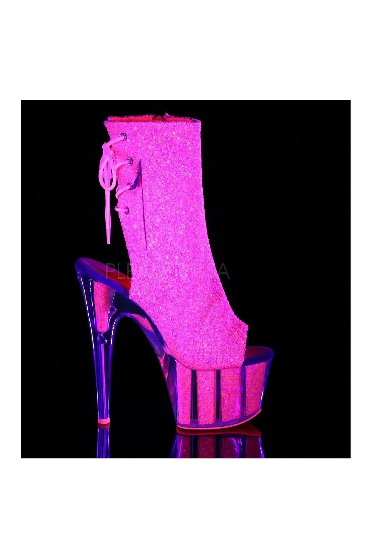 ADORE-1018G Platform Boot  | Neon Glitter