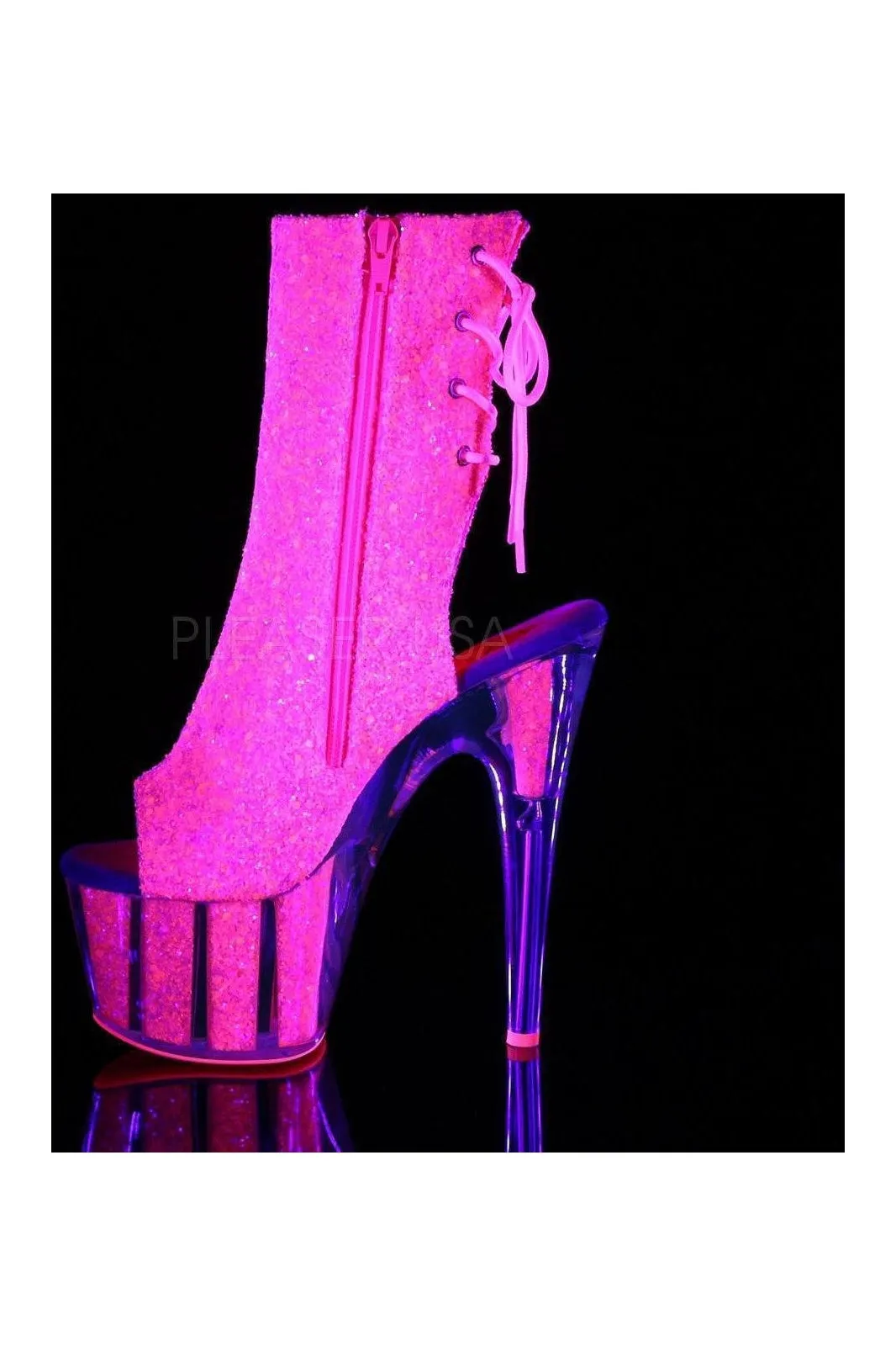 ADORE-1018G Platform Boot  | Neon Glitter