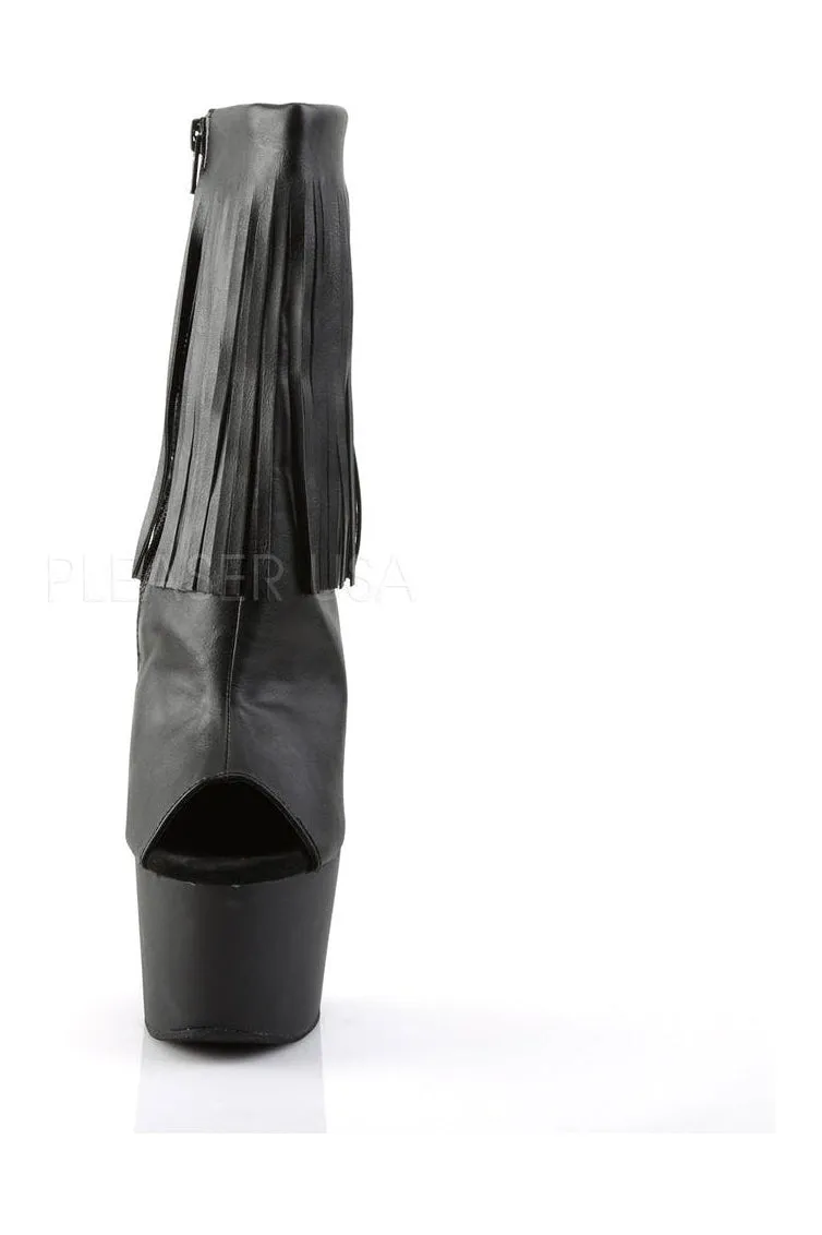 ADORE-1019 Platform Boot  | Black Faux Leather