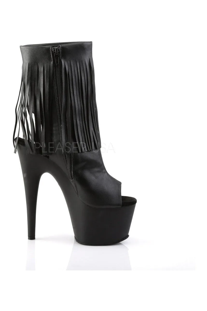 ADORE-1019 Platform Boot  | Black Faux Leather
