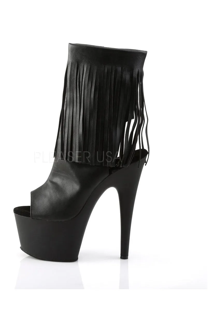 ADORE-1019 Platform Boot  | Black Faux Leather