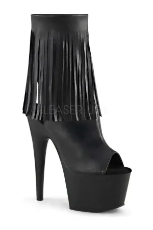 ADORE-1019 Platform Boot  | Black Faux Leather