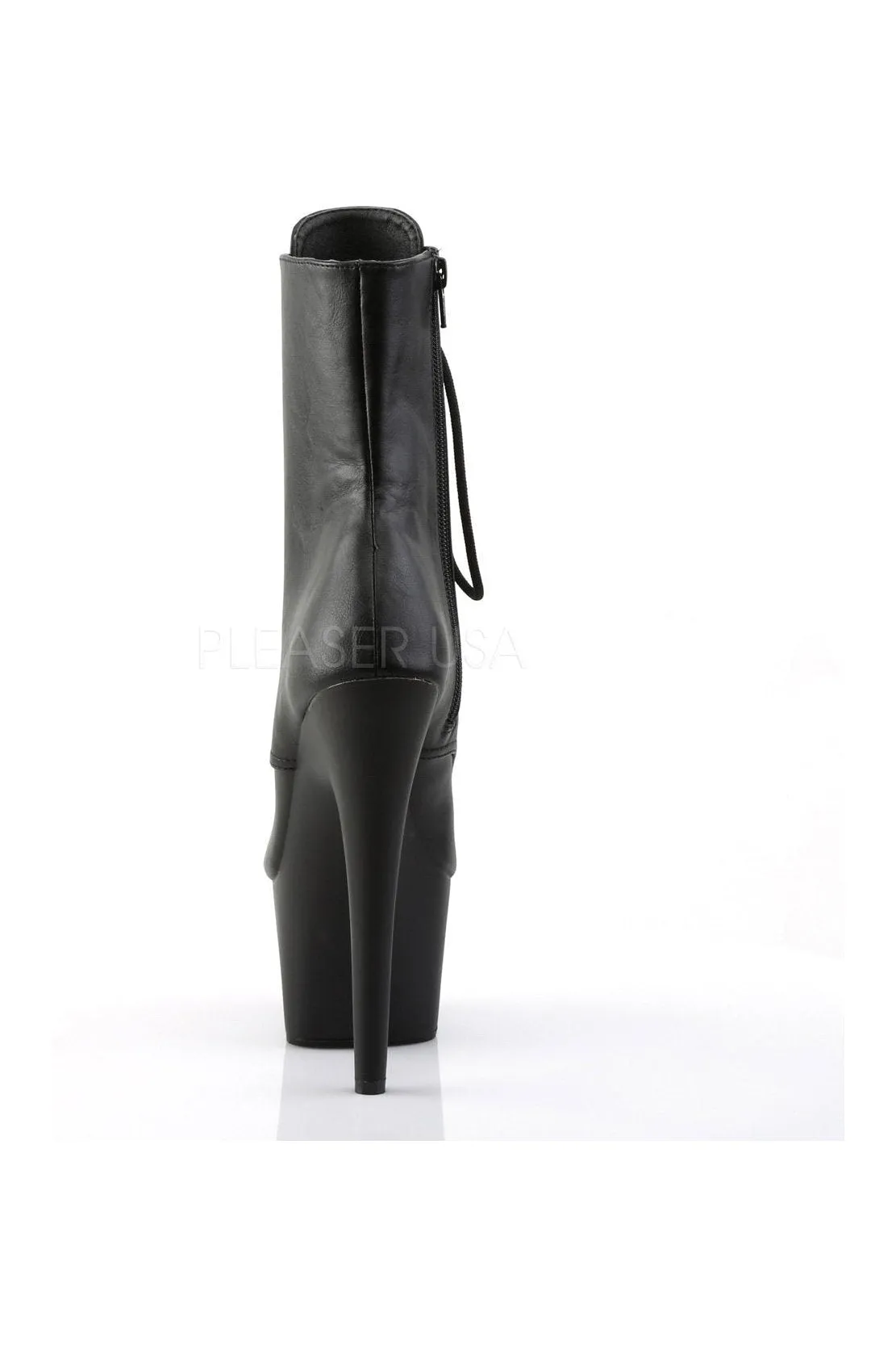 ADORE-1021 Platform Boot  | Black Faux Leather