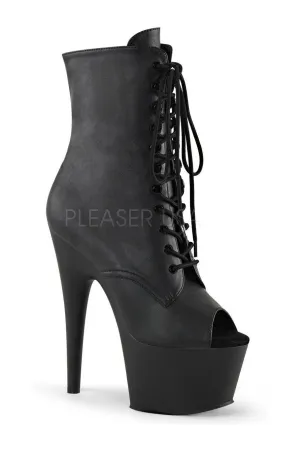 ADORE-1021 Platform Boot  | Black Faux Leather