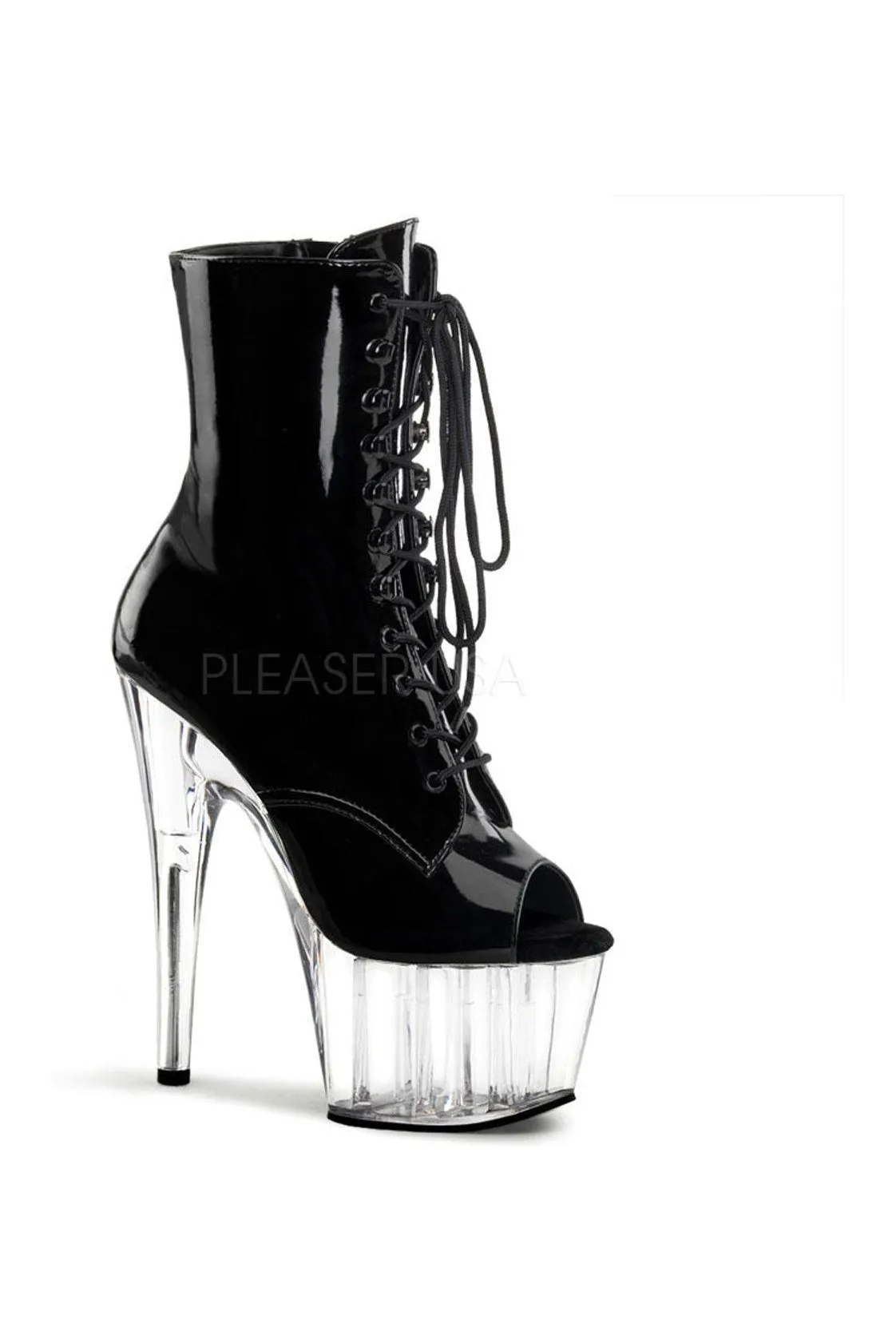 ADORE-1021 Platform Boot  | Black Patent