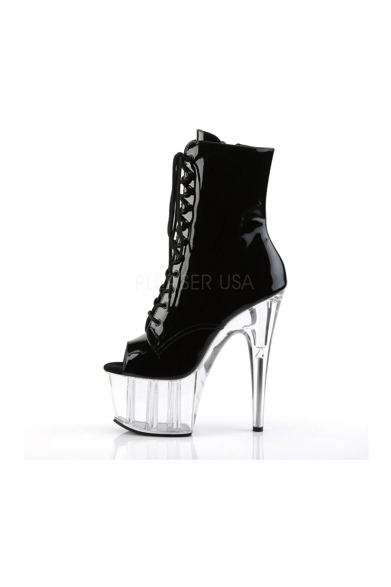 ADORE-1021 Platform Boot  | Black Patent