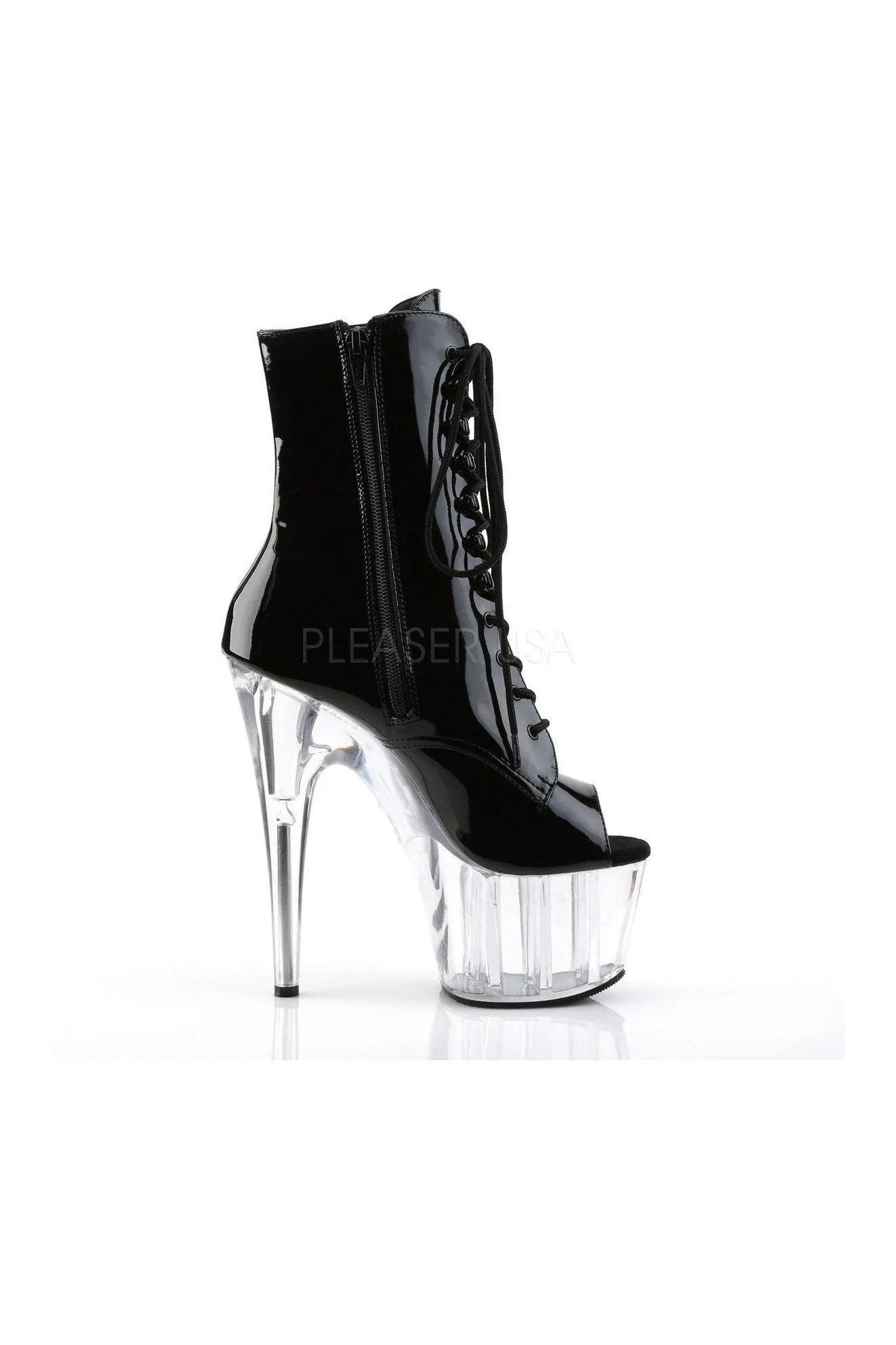 ADORE-1021 Platform Boot  | Black Patent