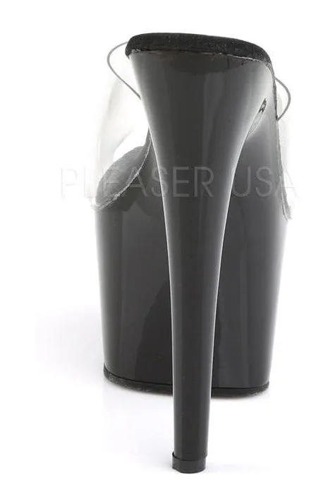 ADORE-701 Platform Slide  | Black Vinyl