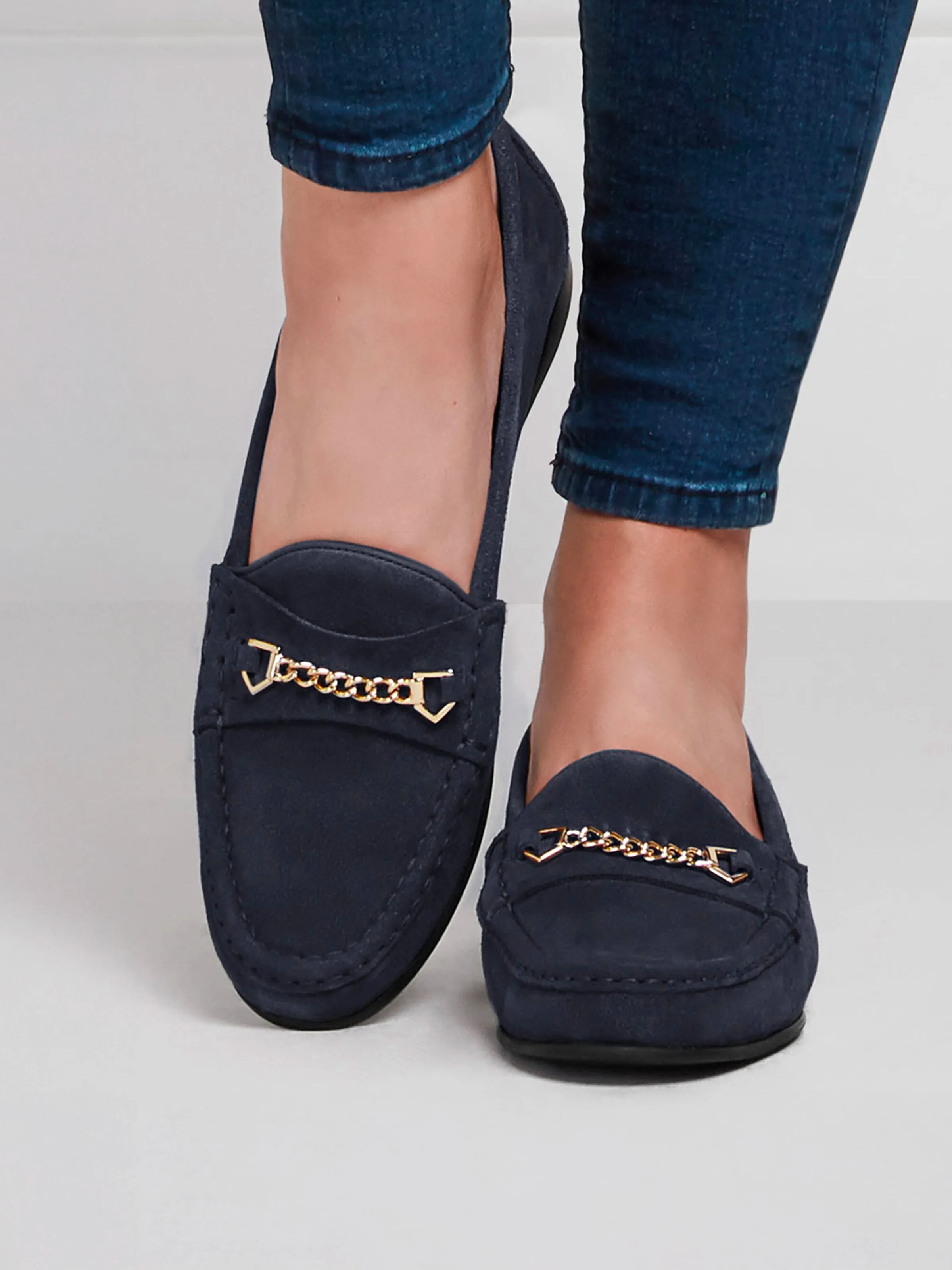 Apsley - Navy Blue Suede