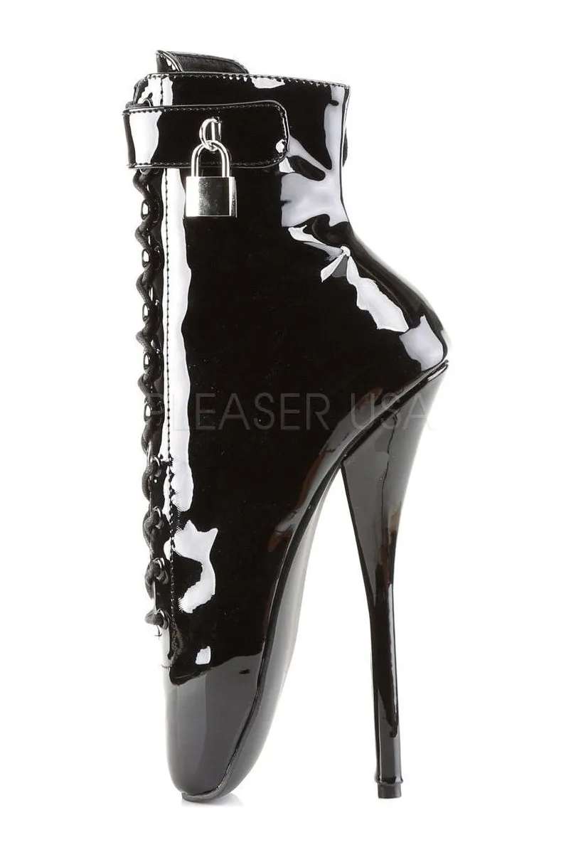 BALLET-1025 Ballet Ankle Boot | Black Patent