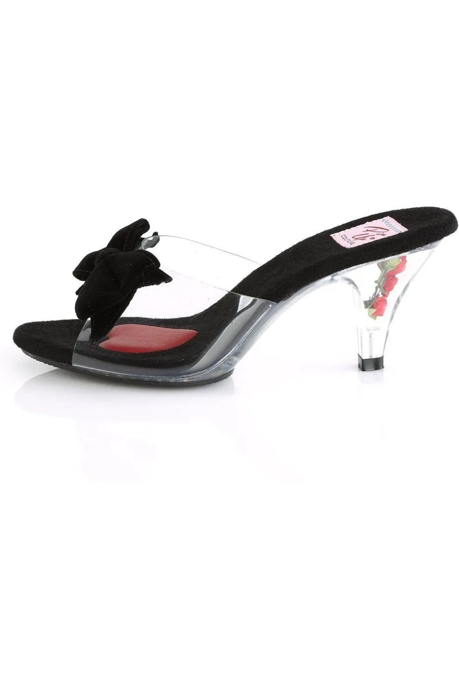 BELLE-301BOW Vintage Mule | Clear Vinyl