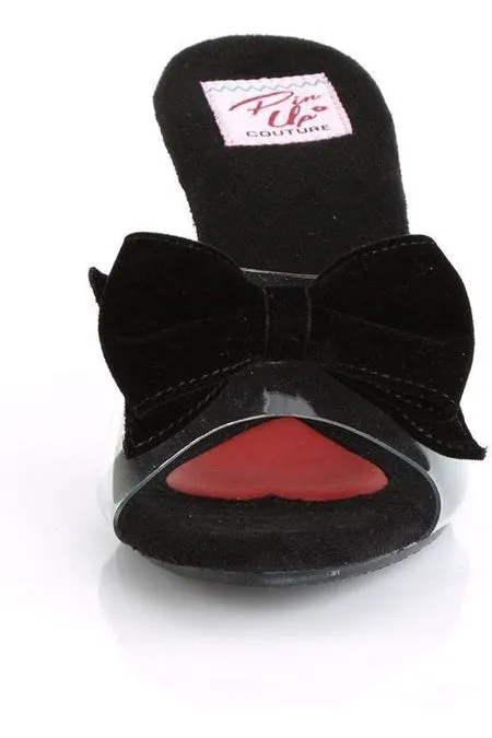 BELLE-301BOW Vintage Mule | Clear Vinyl