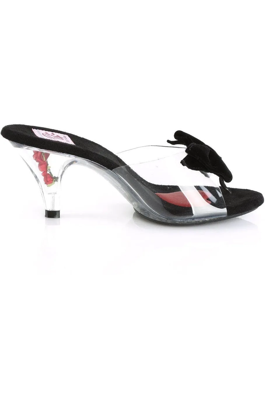 BELLE-301BOW Vintage Mule | Clear Vinyl