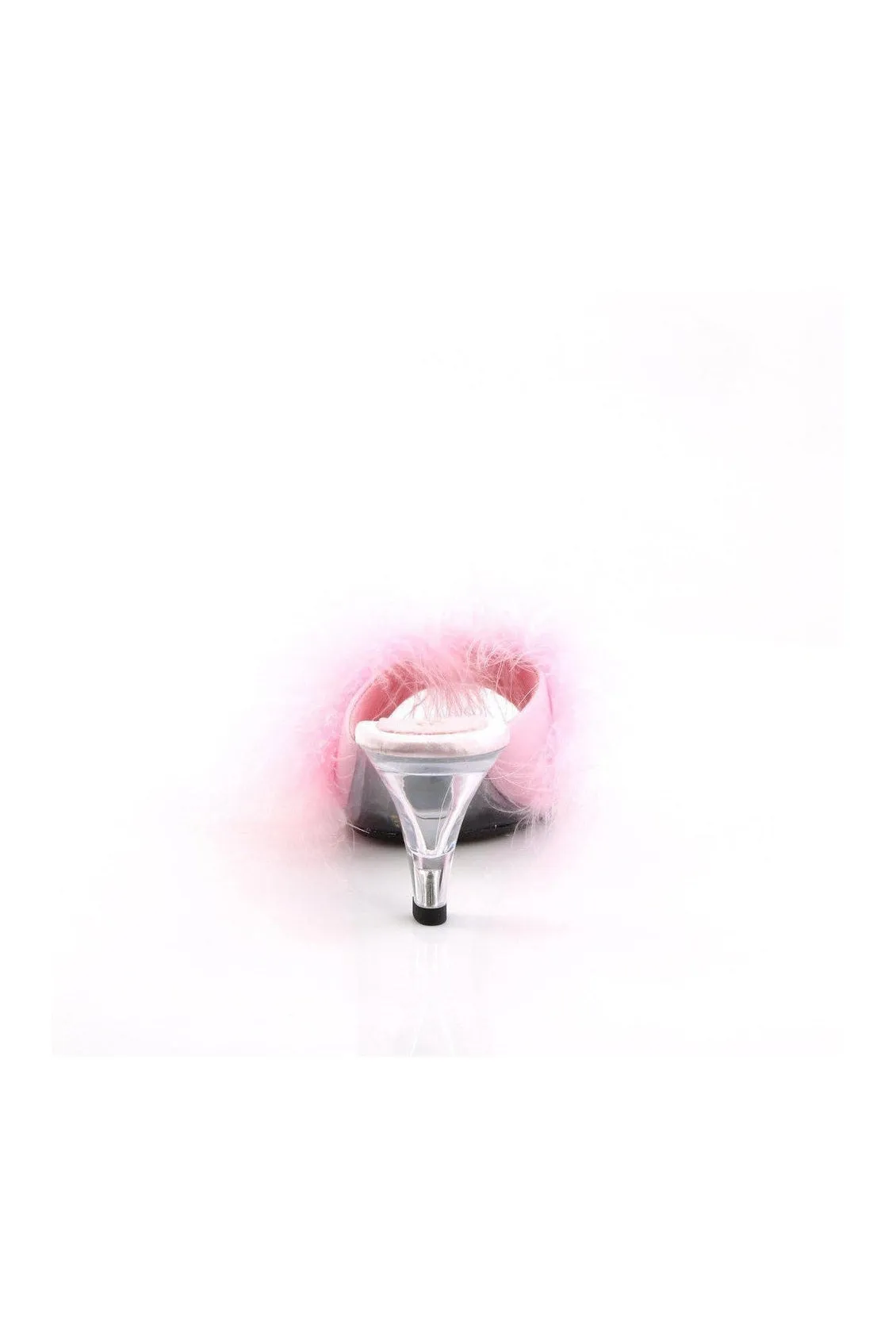 BELLE-301F Slide | Pink Faux Leather