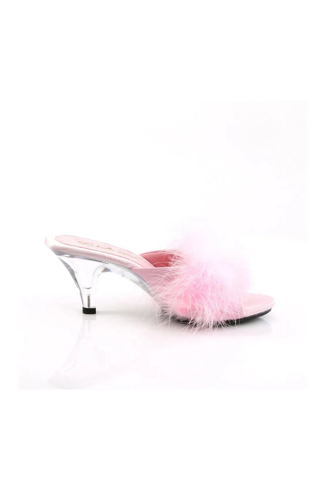 BELLE-301F Slide | Pink Faux Leather