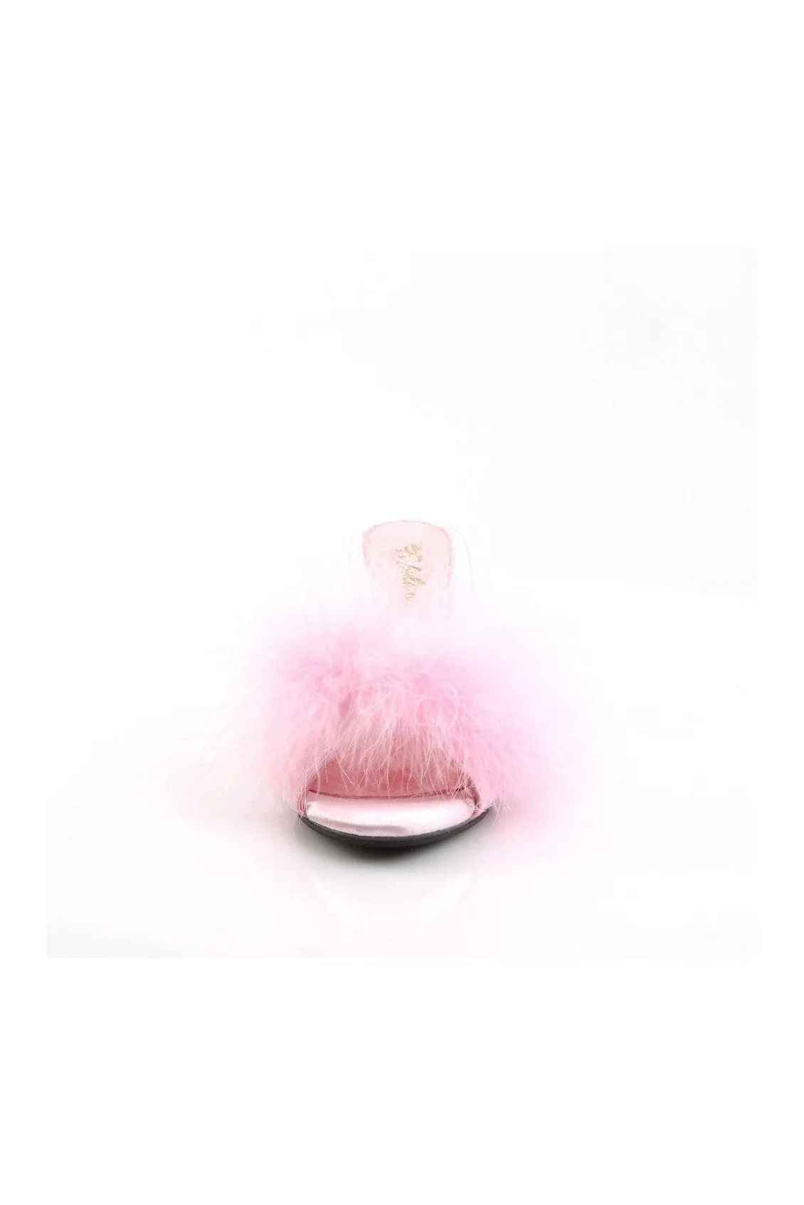 BELLE-301F Slide | Pink Faux Leather