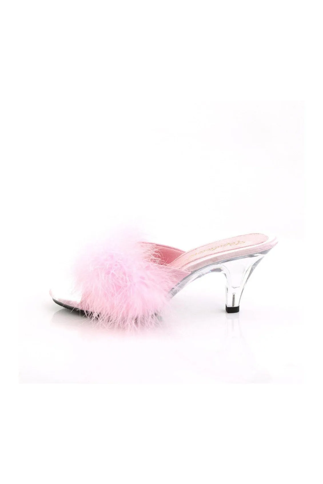 BELLE-301F Slide | Pink Faux Leather