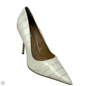 Bento Crocodile Embossed Leather Dress Pumps By Dune London In Cream, Size: 10/40