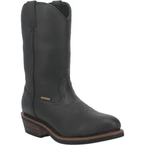 Dan Post Mens Albuqueque Waterproof Work Boots Leather Black 10.5 EW