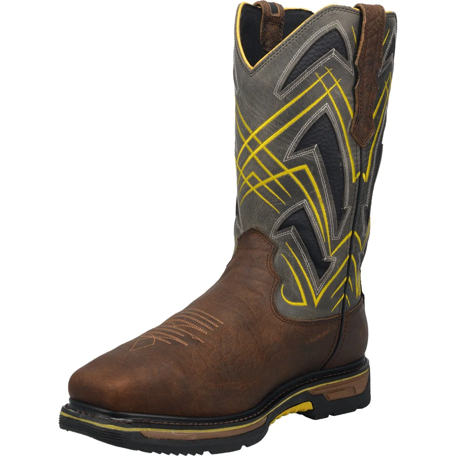 Dan Post Mens Cyclone Work Boots Leather Gray/Brown 11 M