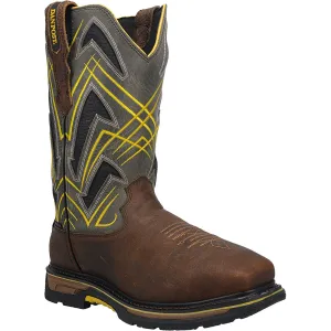 Dan Post Mens Cyclone Work Boots Leather Gray/Brown 11 M