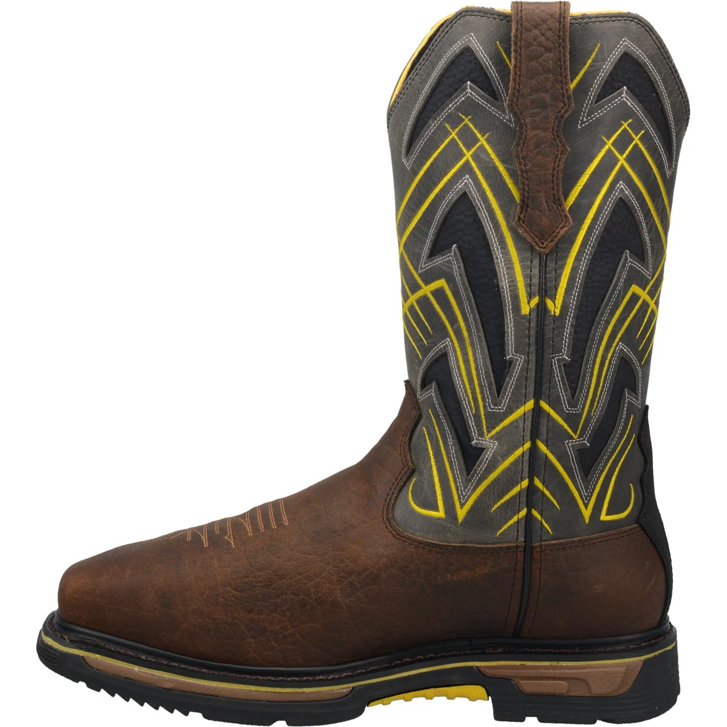 Dan Post Mens Cyclone Work Boots Leather Gray/Brown 11 M