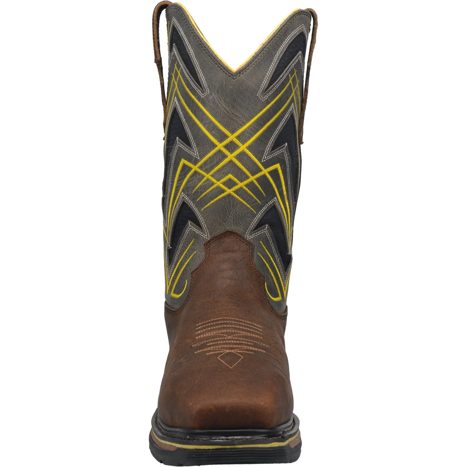 Dan Post Mens Cyclone Work Boots Leather Gray/Brown 11 M