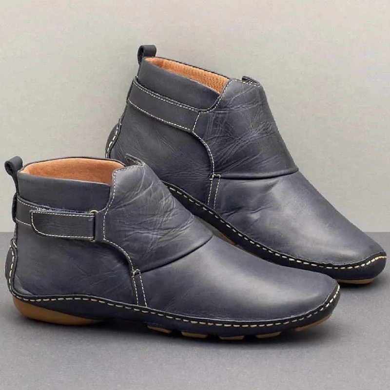 Fashion boots sleeve thick warm fashion low-heel leather boots