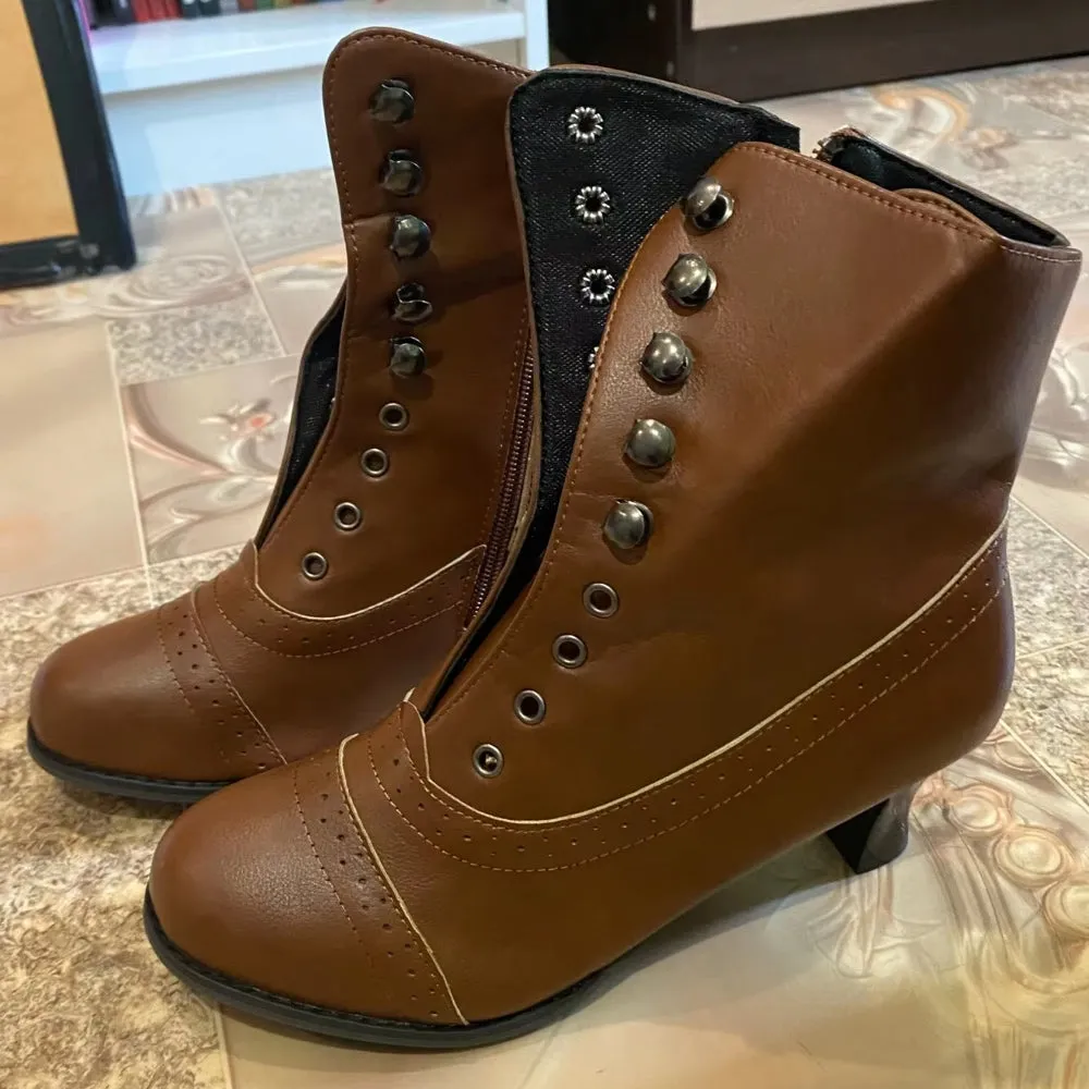 Fashion Pointed Toe Thick Sole Short Boot