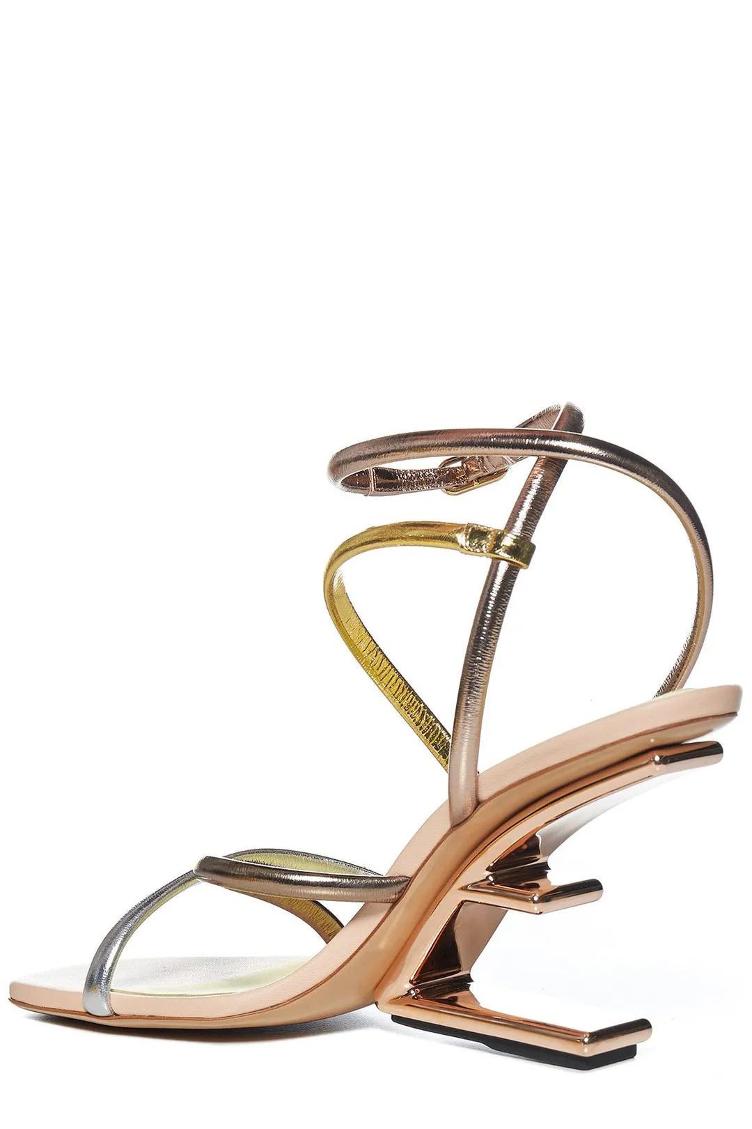 Fendi First F-Shaped High-Heeled Sandals