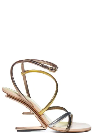 Fendi First F-Shaped High-Heeled Sandals
