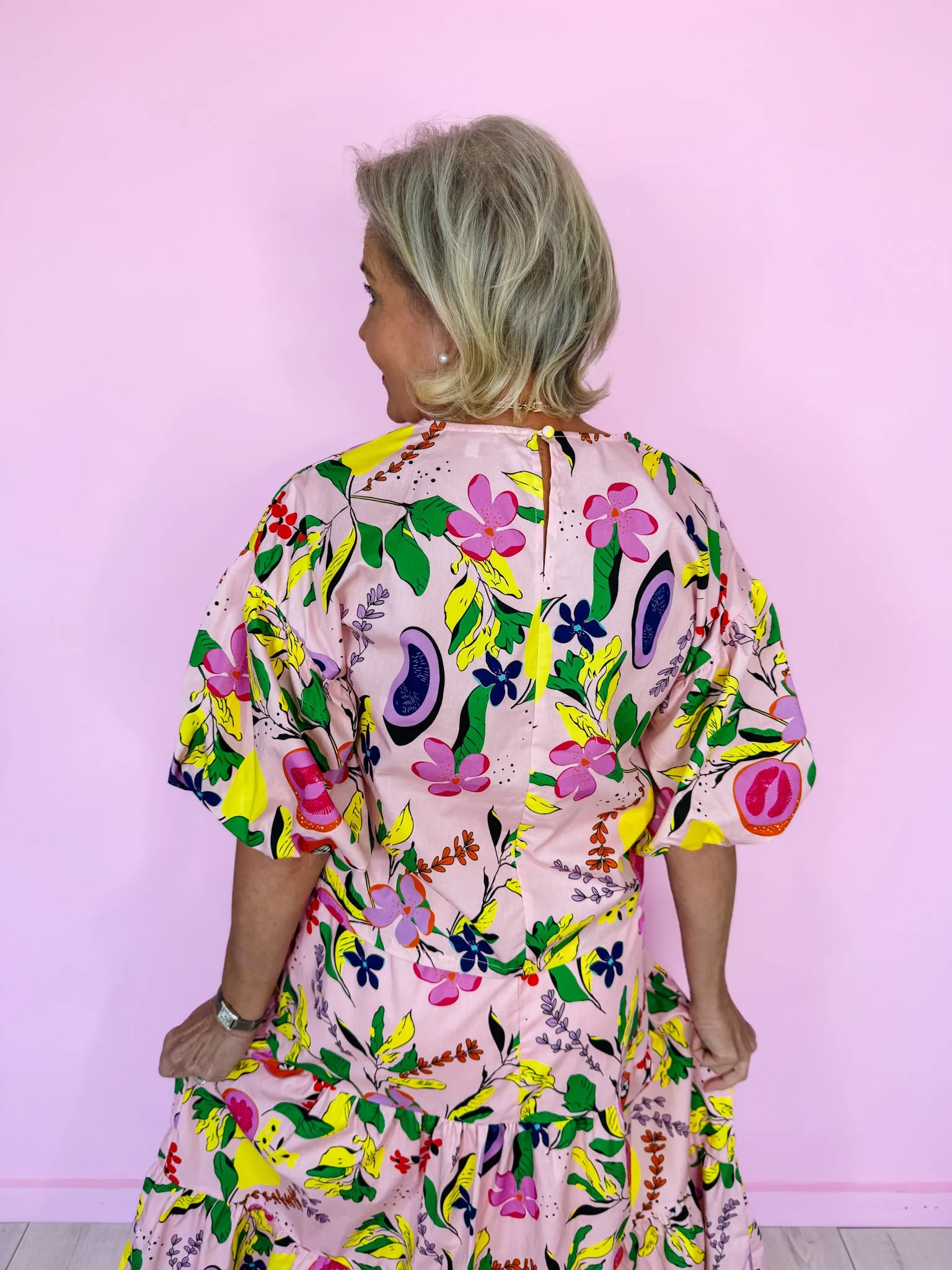 FRUIT GARDEN TOP - PINK