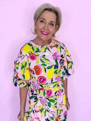 FRUIT GARDEN TOP - PINK