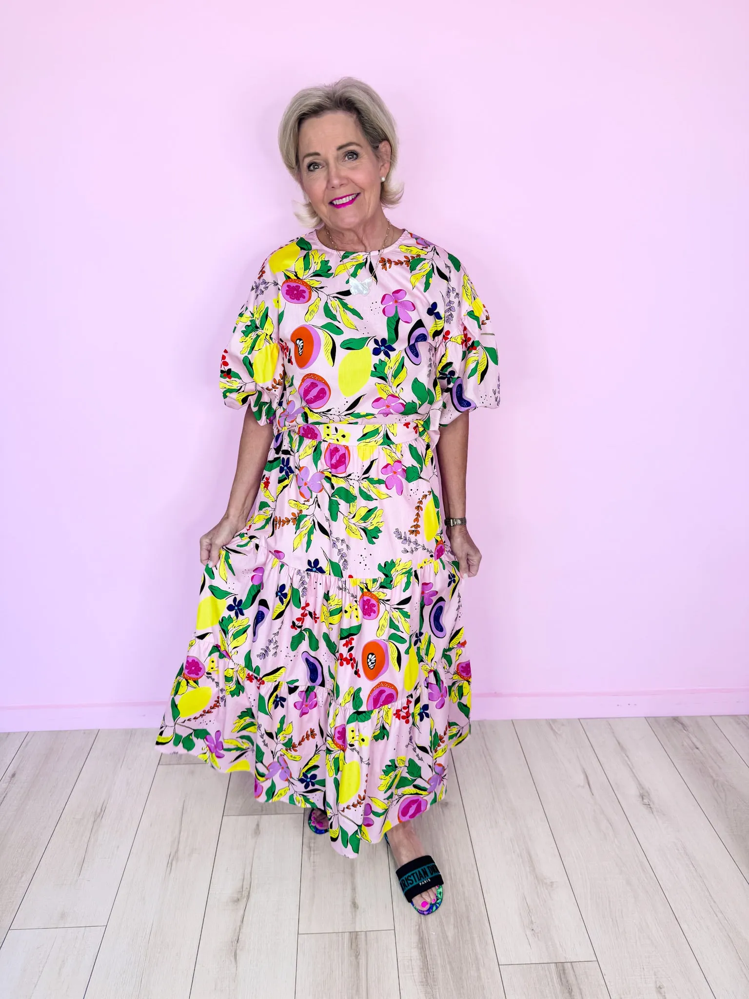 FRUIT GARDEN TOP - PINK