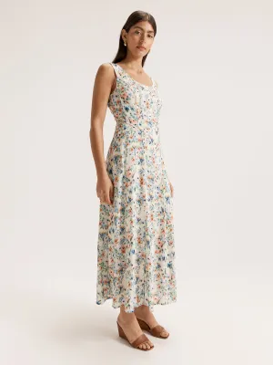 Hazy Floral Panelled Dress