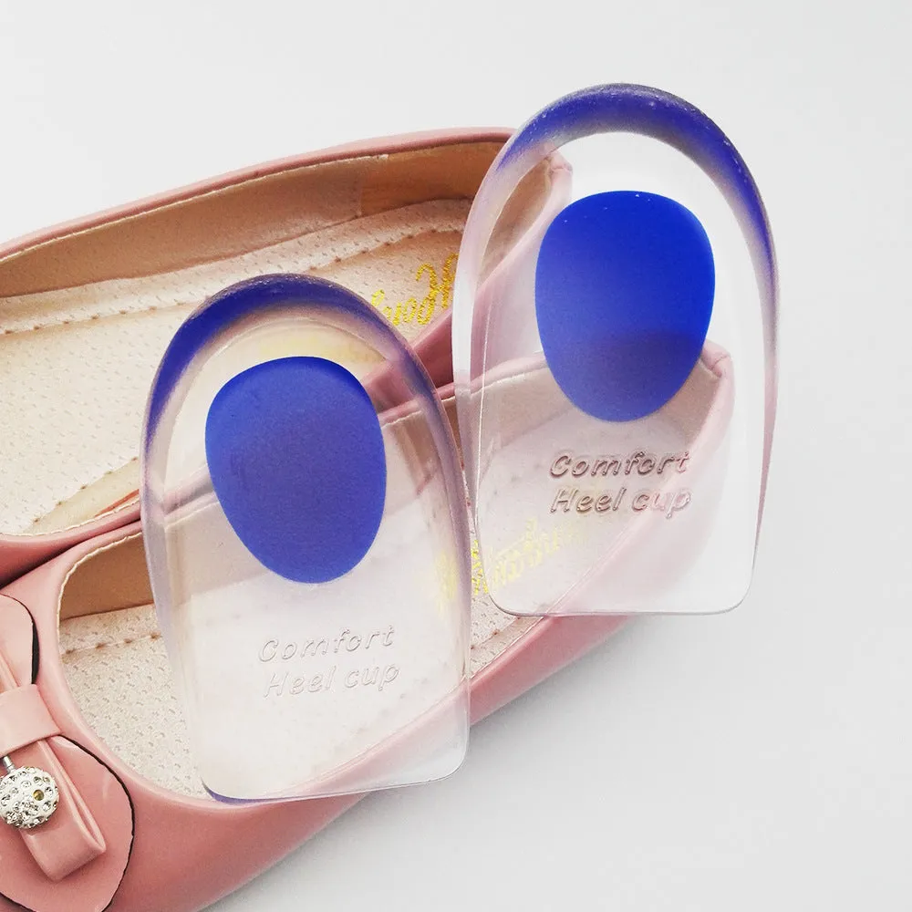 Heel pad U-shaped silicone inner heightening insole