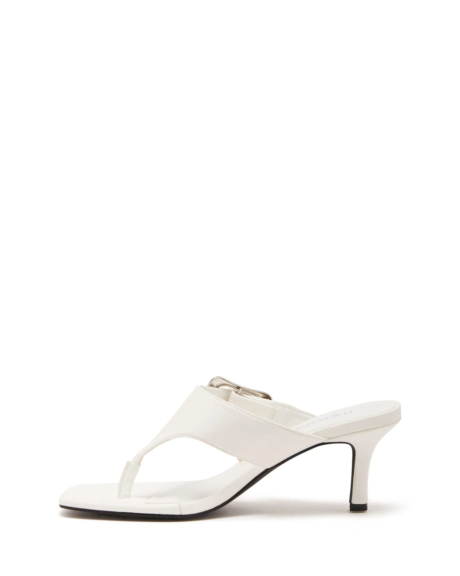 Jade Thong Heel White Smooth