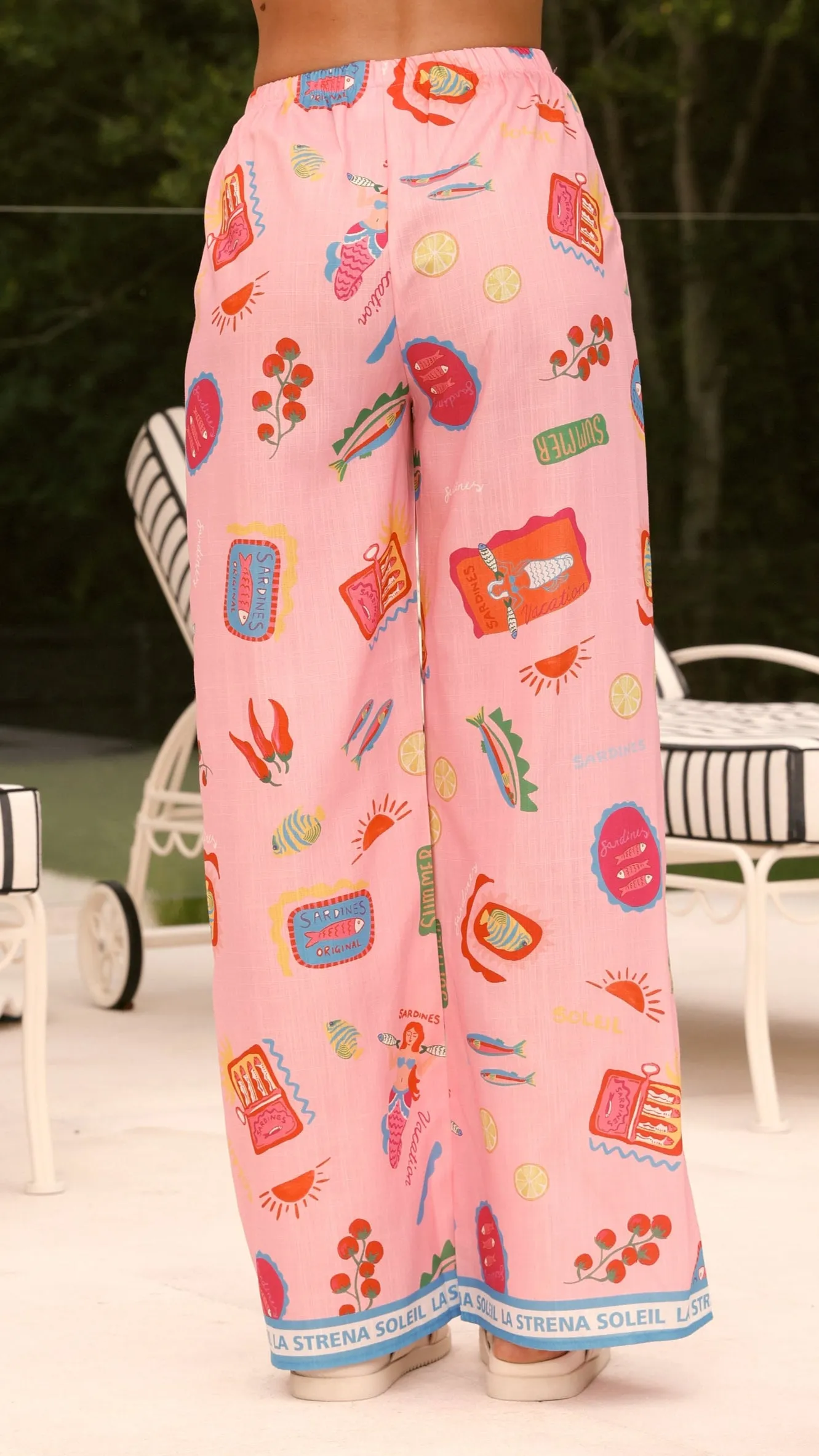 La Sirena Button Up Shirt and Pants Set - Pink Soleil