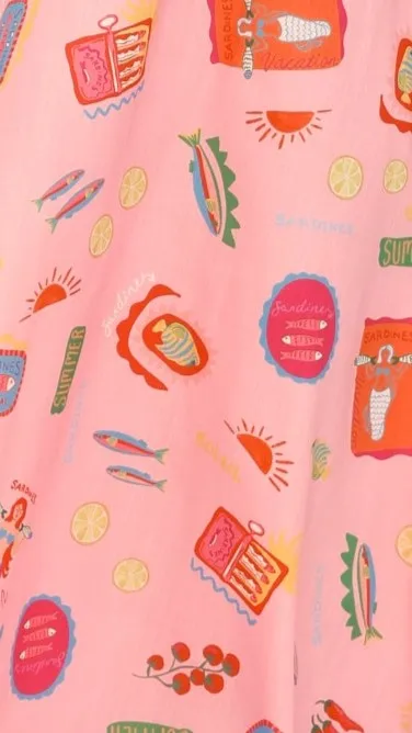 La Sirena Button Up Shirt and Shorts Set - Pink Soleil