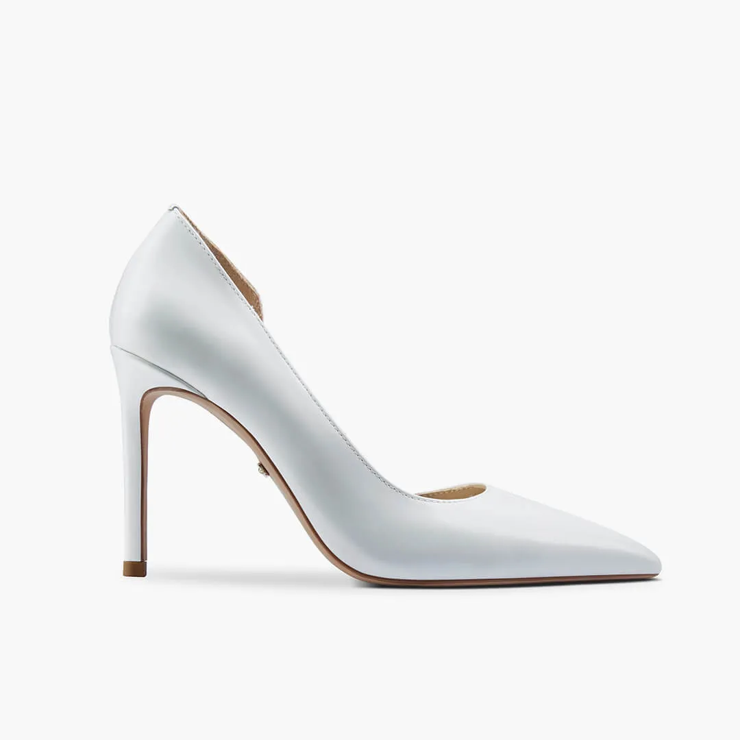 *LALITA WHITE  - d'orsay cut heels