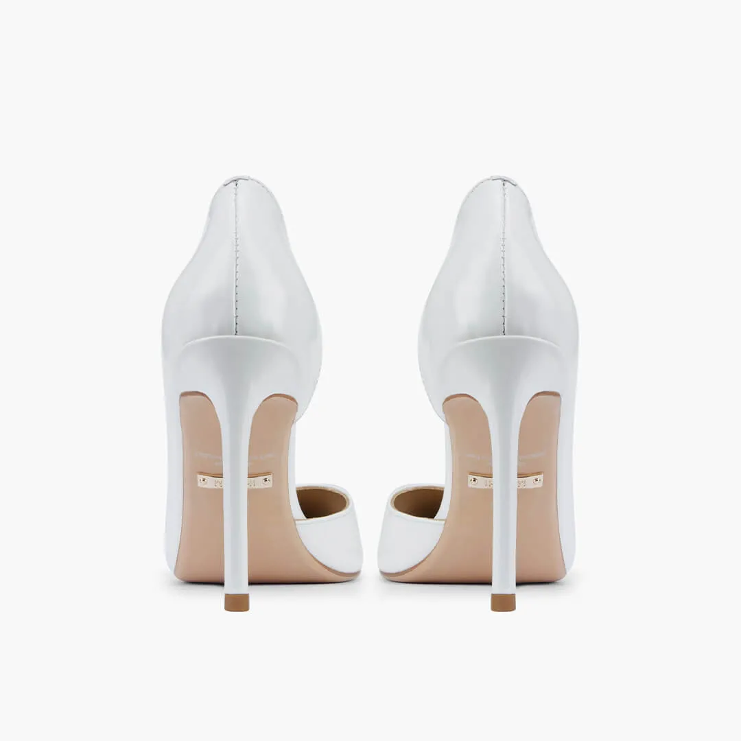 *LALITA WHITE  - d'orsay cut heels