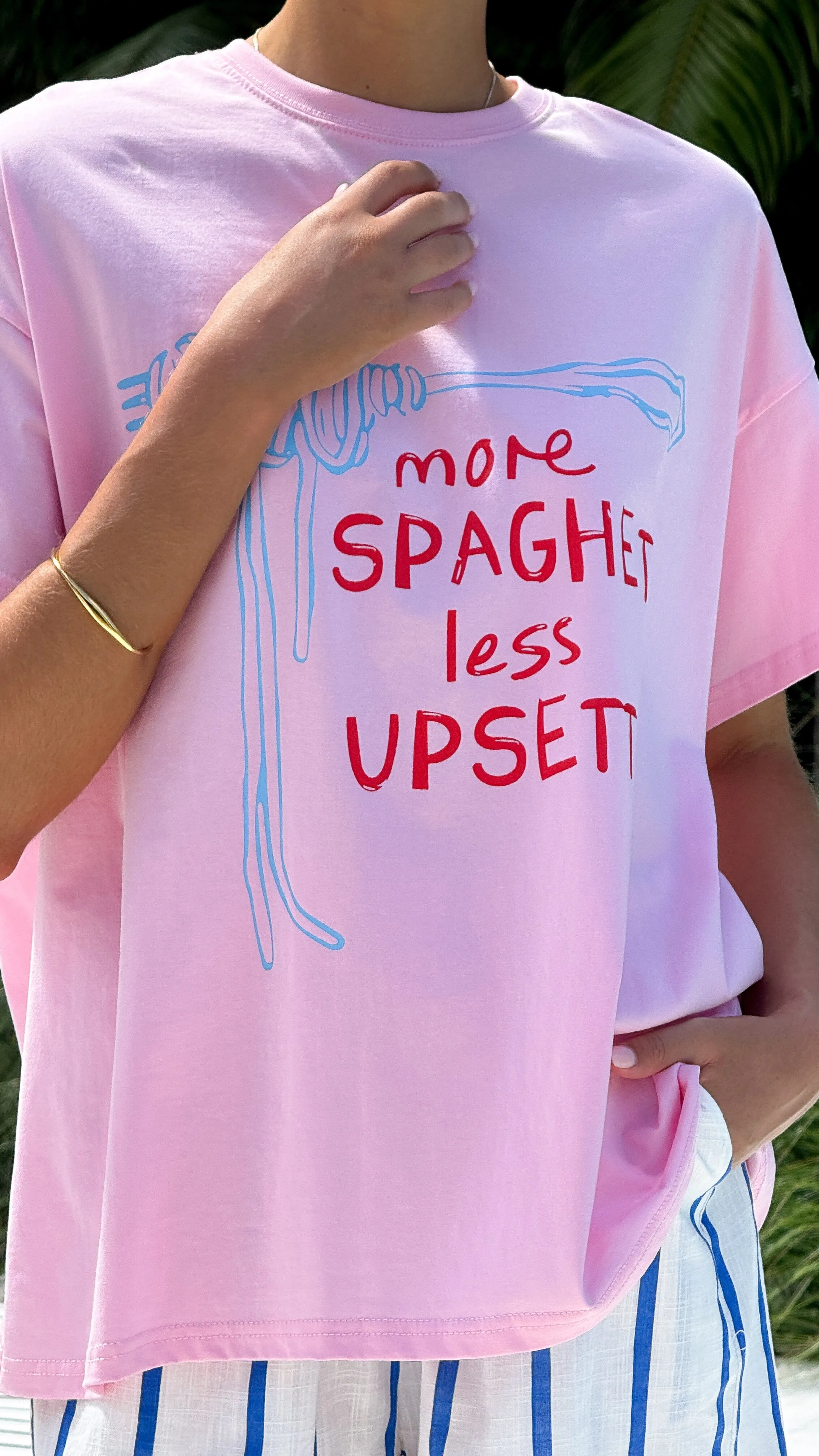 Less Upsetti Top and Shorts Set - Pink/Blue