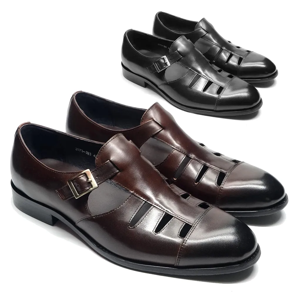 Men Genuine Leather Lace-up Oxford Dress Shoes