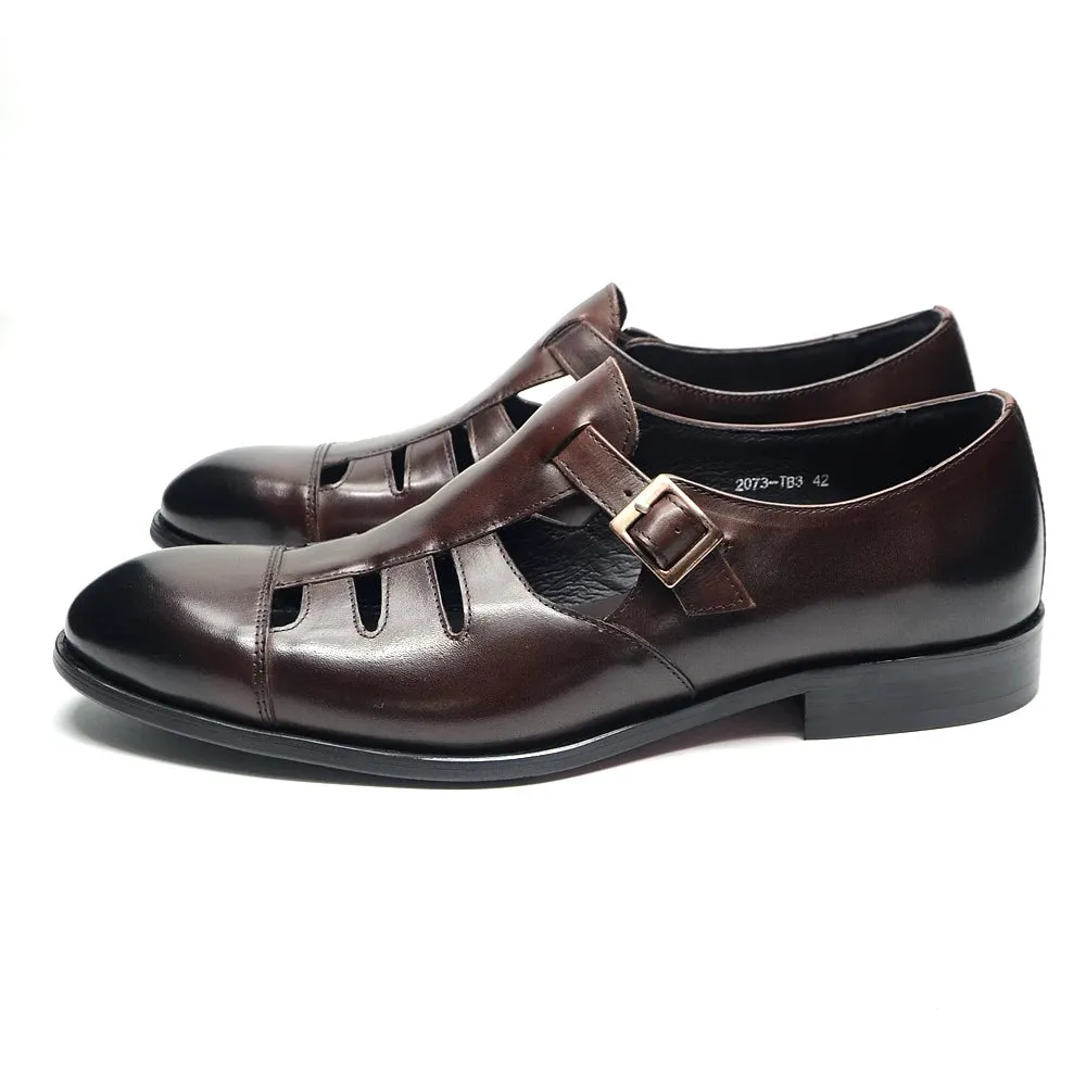Men Genuine Leather Lace-up Oxford Dress Shoes