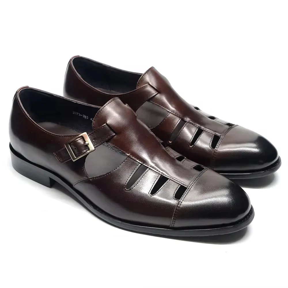 Men Genuine Leather Lace-up Oxford Dress Shoes