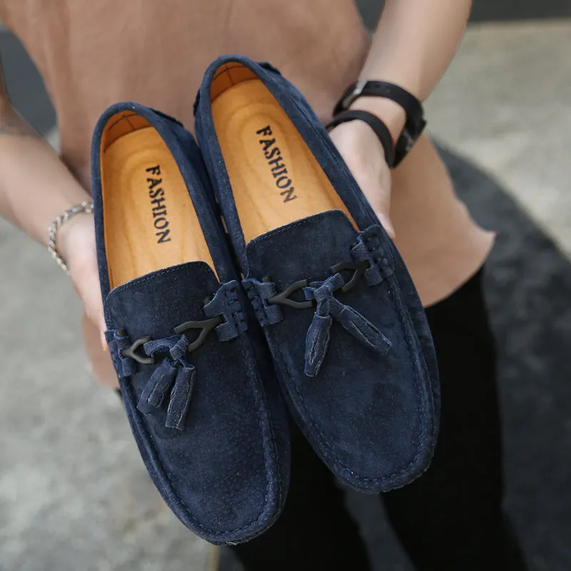 Men Loafers Suede Leather Summer Shoes