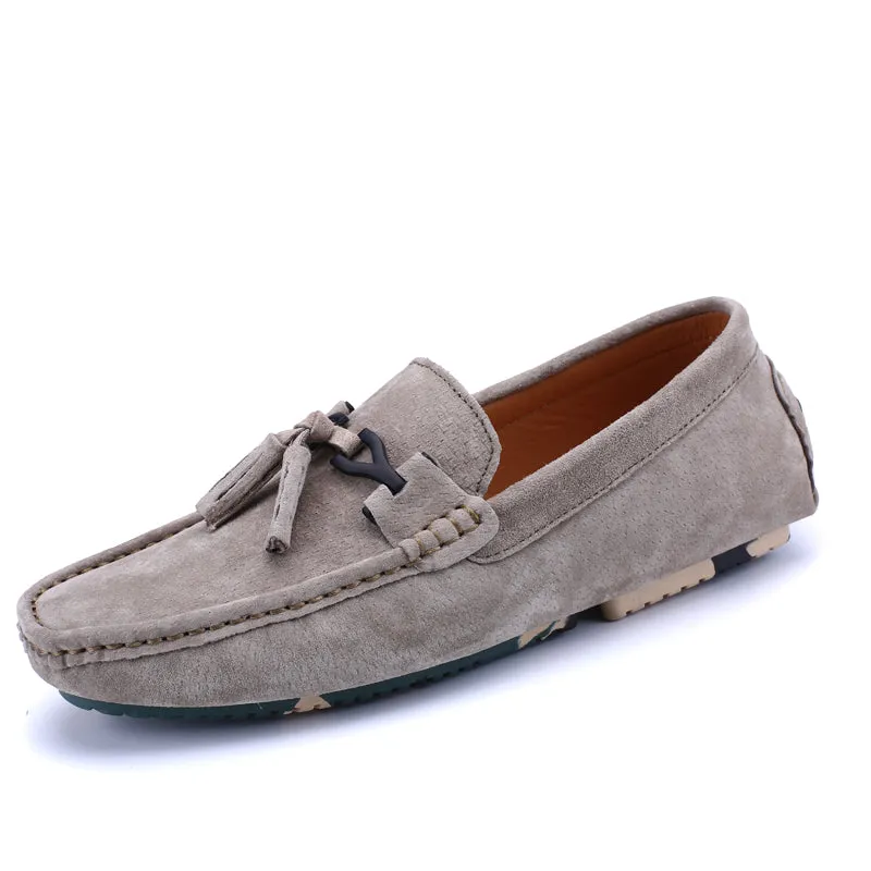 Men Loafers Suede Leather Summer Shoes
